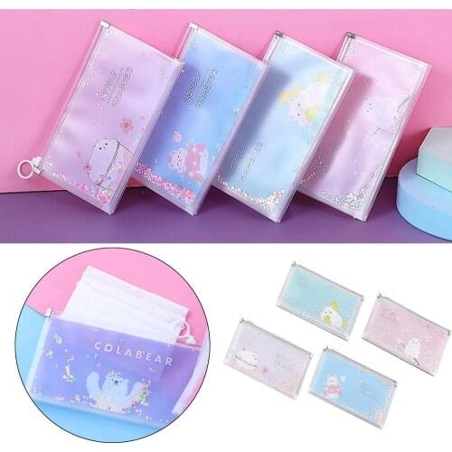 New 1Pcs Fashion Mask Storage Bag Portable PP Face Mask Holder Dustproof Zip Pouch Mask Pollution-Free Save Bags 210*115*30mm