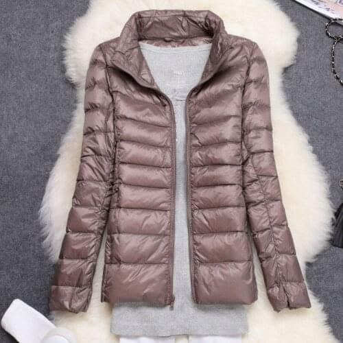 2021 New Ultra Light Duck Down Jackets Women Autumn Winter Jacket Slim Female Portable Windproof Down Coat