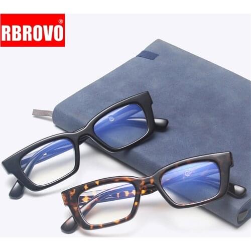 RBROVO 2021 Anti-blue Light Glasses Frame Women rectangle Retro Glasses Frame Women/Men Vintage Classic Luxury Eyeglasses Frame
