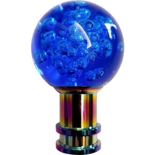 Car Manual Shift Knob Gear Shifter Head Shift Knob Stick Crystal Transparent Bubble Blue Pink White Gear Shift Knob