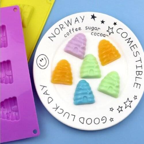 6 cavity honeycomb Silicone Cake Mould Handmade essential oil soap mold Chocolate Biscuit Mold