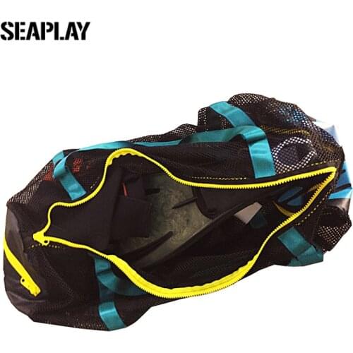 Seaplay SP-MB002 MESH BAG Portable Diving Net Bag Equipped with Fully Airtight Waterproof Side Bag