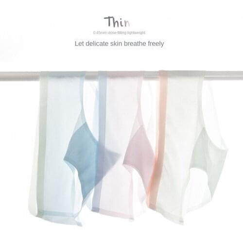 Ultra-Thin Seamless Underwear Womens Cotton Crotch Girls Sexy Boxers Cotton Fabric Mid-Waist Viscose Fiber Summer Briefs Women