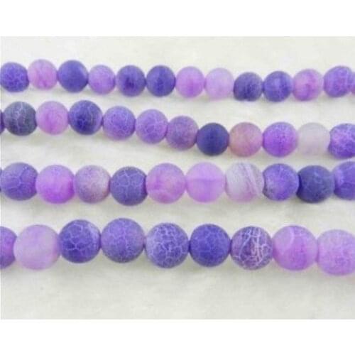 High quality Beautiful 6mm Purple Dream Fire Dragon Veins Onyx Round chalcedony Loose Beads 15" jewelry Wholesale and retail