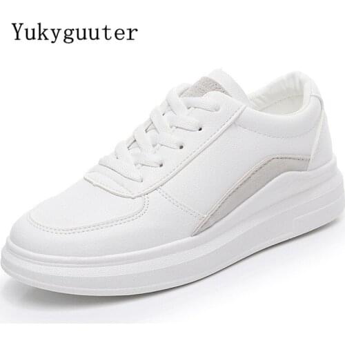 Women Skateboarding Shoes Sport White 2018 Platform Sneakers Outdoor Athletic Breathable Lace Up High Quality Shoes Woman