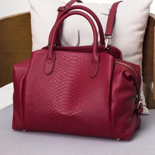 Womens bags 2020 new fashion leather handbags womens large bags large capacity single shoulder messenger bag Boston