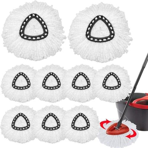 10 Pack Spin Mop Replacement Heads Rotating Mop Head Replacement 100% Microfiber Mop Refill Mop Replacement Heads for Spin Mop