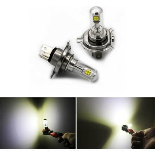 2Pcs 12-24V H4 6000K 80W Car Vehicle LED Fog light Signal light White Auto Headlamp LED Car Light