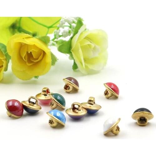 20pcs 10mm Mix Colors Copper Shank Noses Button Sewing Buttons for Clothing Women Shirt Buttons Round Eyeball Decorative Buckles