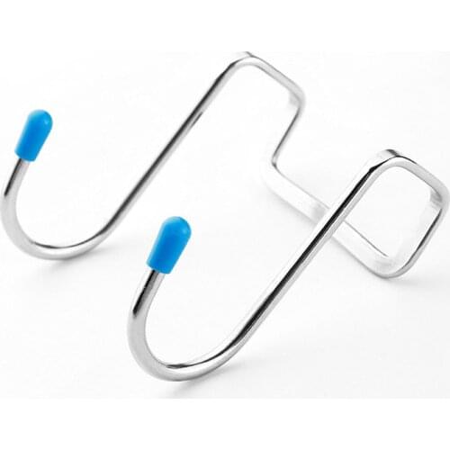 4pcs Stainless steel free punching cabinet door without trace hook S-type door hanger hanger door back coat hook small hook