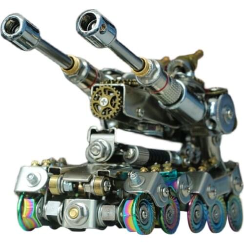 569Pcs 3D Metal Tank Model Kits DIY Mechanical Assembly Metal Model Toy - Deformation Version