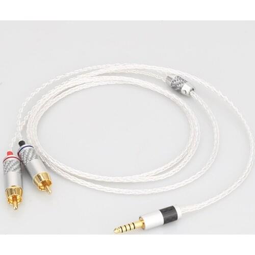 High Quality Audiocrast HIFI 4.4mm to 2 RCA Audio Cable For Sony WM1A/1Z PHA-1A/2A Z1R 4.4mm Upgrade Cable