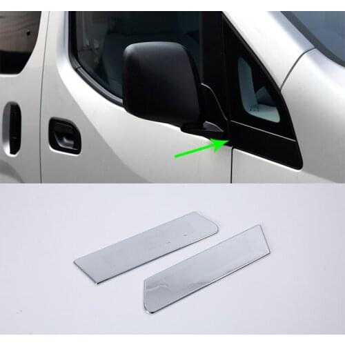 Car Accessories Exterior Decoration ABS Chrome Front Outer Triangle Cover Trim For Nissan NV200 2018 Car-styling