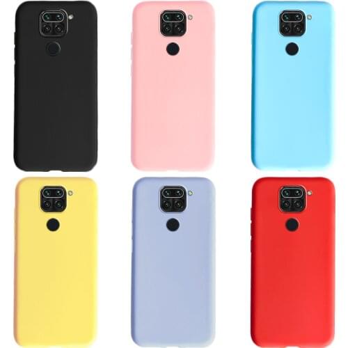 Pure Color Phone Case For Xiaomi Redmi Note 9 Soft SIlicone TPU Back Cover For Xiaomi Redmi Note 9 Coque Redmi Note9 9s Pro Max