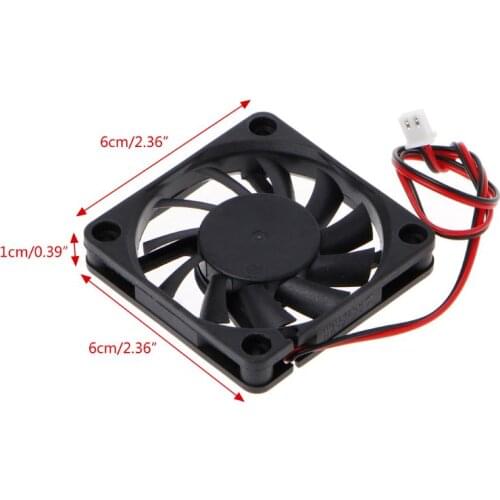 DC 24V 2-Pin 60x60x10mm PC Computer CPU System Sleeve-Bearing Cooling Fan 6010 40JB