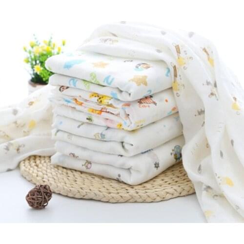 Baby cotton double-layer fabrics all polyester home wear pajamas handkerchief woven plain weave fabric handmade DIY fabric