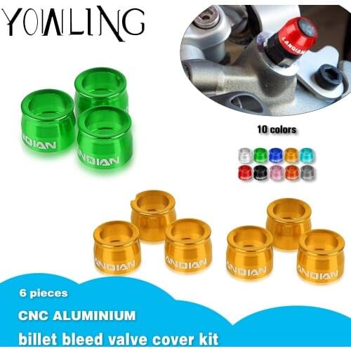 For KAWASAKI ER6F ER6N Ninja 1000 ZX10R Ninja 600 ZX6R 636 ZX-6R Z1000 Z750 Billet Bleed Valve Cover Kit Caliper Master Cylinder