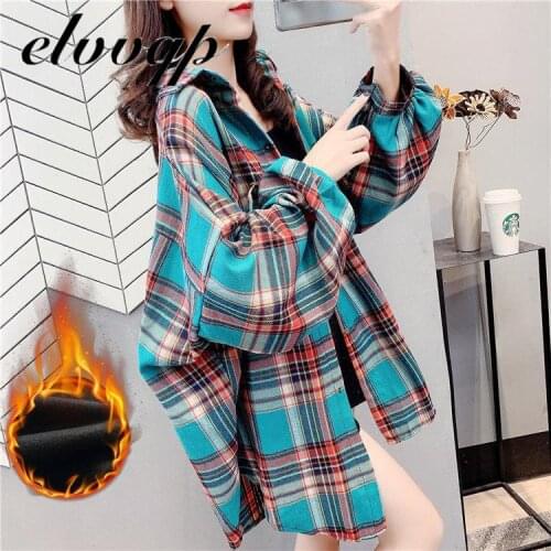 Блузки в клетку Elvvqp China At AliExpress