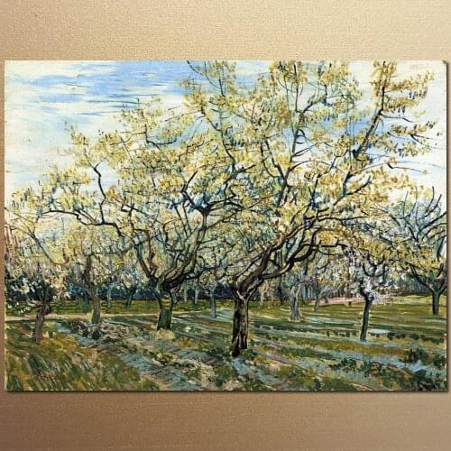 High quality Vincent Van Gogh paintings for sale Orchard with Blossoming Plum Trees Canvas art hand-painted