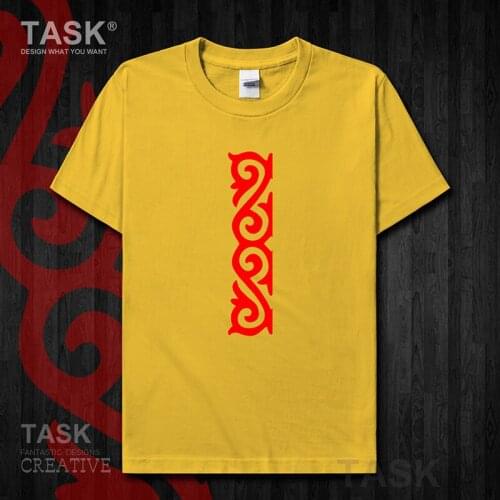 Kazakhstan KAM Kazakh short-sleeved T-shirt male KAZAKH totem Special ethnic half-sleeved Kazakhstan clothes summer casual 07