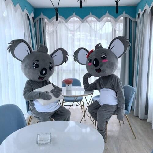 Animal Koala Mascot Costume Cartoon Character Performance Clothing Mascot Costume for Halloween Carnival Birthday Party Dress