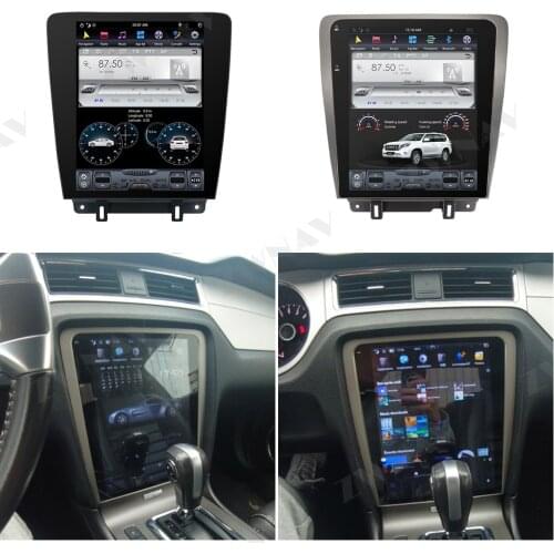 1 Din 128G Tesla Screen Android Player For Ford Mustang 2010 2011 2012 2013 2014 GPS Radio Receiver Auto Audio Stereo Head Unit