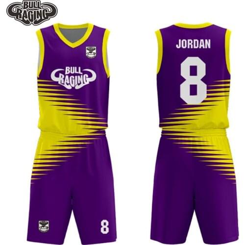 Customo V collar classic design basketball jersey basket kits