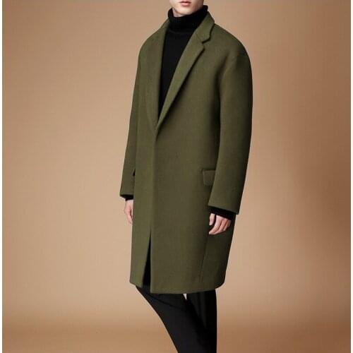 New Arrival 2020 Winter Long Woolen Coat Men Parkas Trench Coat For Men Overcaot S-3XL Abrigo de lana hombre LX774