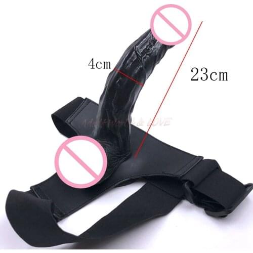 NEW Lesbian 230*40mm RealisticTPE Dildo Harness Strapons Fake Penis for Lesbian Strap on Dildos with Pants Sex Toys for Couple