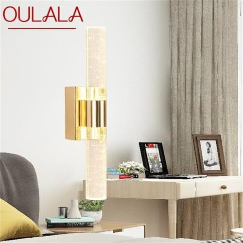 OULALA Wall Sconces Lamps LED Modern Luxury Indoor Simple Crystal Lights For Home Bedroom