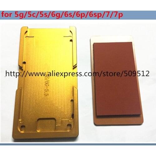1set Precision aluminium mould For iphone 5 6 6s 7 6 plus Laminator mold metal for the front glass with frame Location oca user