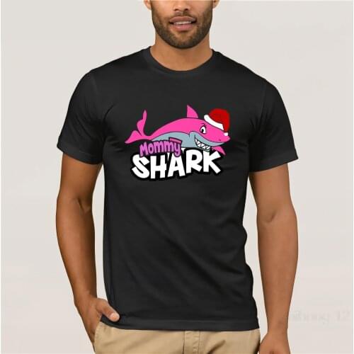 Mommy Shark Christmas Shark Song Xmas Festive Gift T-Shirt. Cotton O-Neck Short Sleeve Mens T Shirt New S-3XL