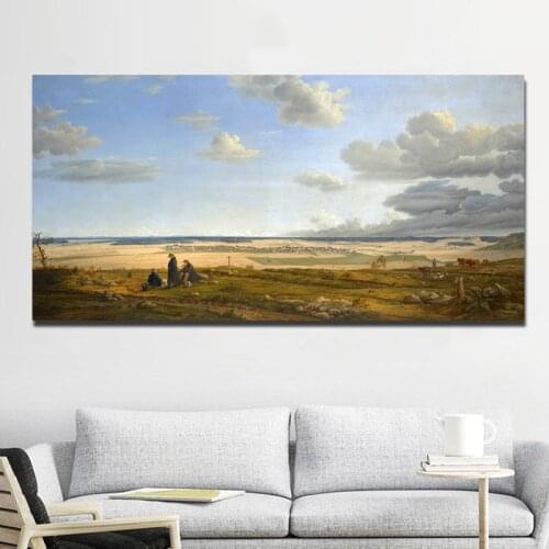 SELFLESSLY Canvas Prints Pastoral Landscape Oil Painting Modular Pictures Wall Art For Living Room,Bedroom Natural Landscape Art