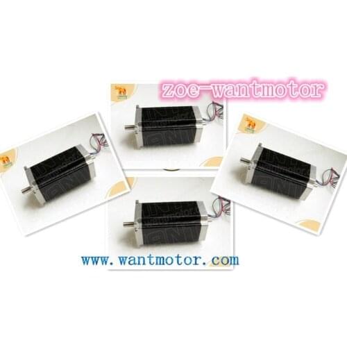 Recommend!4pcs Nema 23 Wantai stepper motor Dual Shaft 57BYGH115-003B 3.0A 425oz-in Embroidery 3D Printer