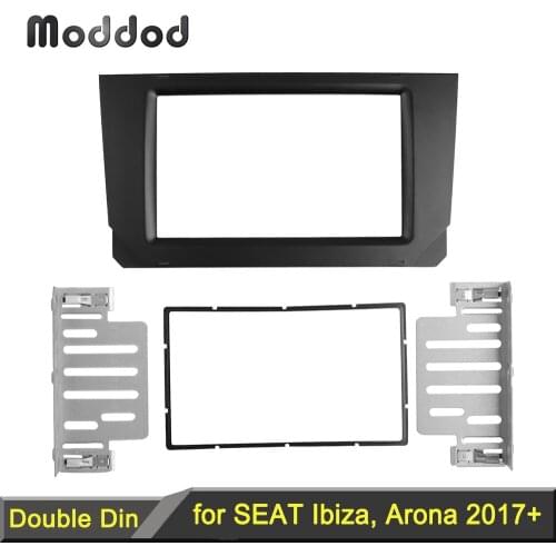 Stereo Panel for Seat Ibiza Arona 2017+ Double Din Radio Fascia Refitting Dash Mounting Installation Trim Kit Frame