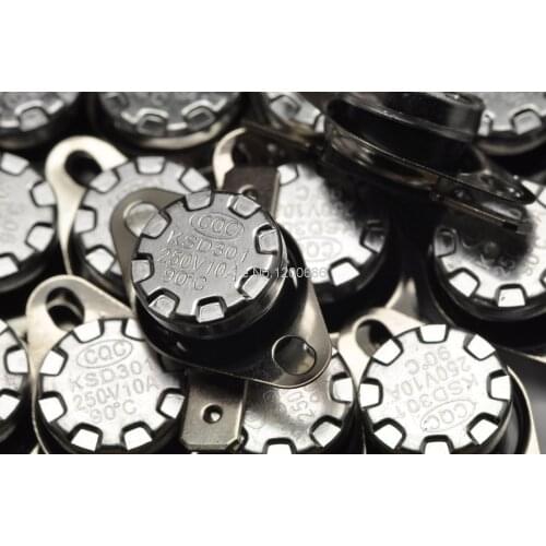 KSD301 thermostat / thermal protection / temperature control switch 90 degrees 250V / 10A normally closed