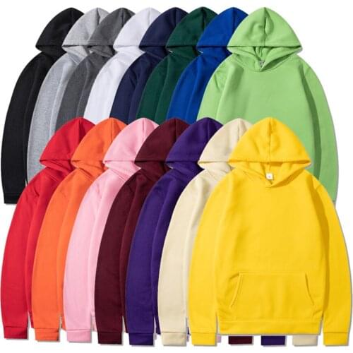 Mens Hoodies Sweatshirts Men Woman Fashion Solid color Autumn Winter fleece Hip Hop Hoody Male Brand Casual Tops 15 colour