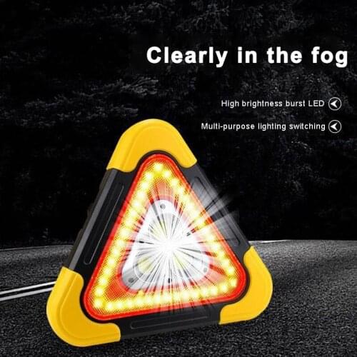 Multi-functional Tripod Warning Lamp Work Light Emergency Light For Auto Solar + Usb Charging Emergency Stop Sign