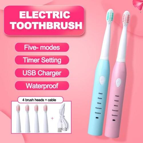 Smart Automatic Sonic Electric Toothbrush Portable Heads Electric Toothbrush Rechargeable Tooth Brush Rechargeable Waterproof
