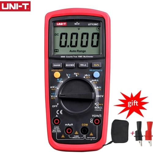 UNI-T Digital Multimeter UT139A UT139B UT139C True RMS Meter Handheld Tester 6000 Count Voltmeter Temperature Tester Meters