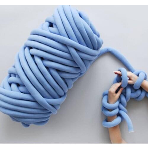 1KG/PC Thick Bulky Chunky Yarn For Hand Knitting Crochet Soft Big Cotton DIY Arm Roving Spinning Blanket Wool Home Decoration