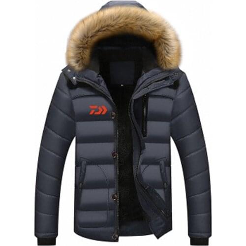 2020 Daiwa Fishing Clothing Outdoor For Men Autumn Winter Waterproof Warm Fishing Jackets Patchwork Hooded Mountaineering Suits