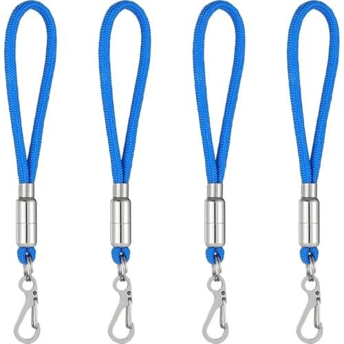 4PCS Paracord Keychain Military Braided Nylon Lanyard With Stainless Steel Buckle High Strength Parachute Cord Carabiner