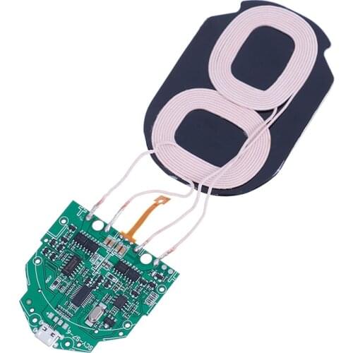 Portable 10W Qi Fast Charging Wireless Charger PCBA Circuit Board With Dual 2 Coils Qi Wireless Charging Standard Accessories