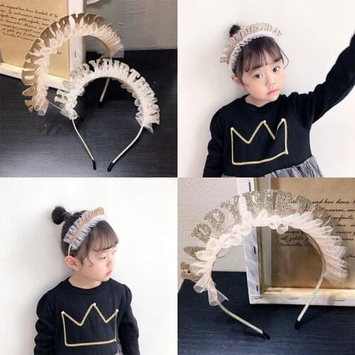 Boutique 12pcs Fashion Cute Glitter Happy Birthday Hair Sticks Hairbands Party Headwear Princess Hair Accessories Hair Ornaments