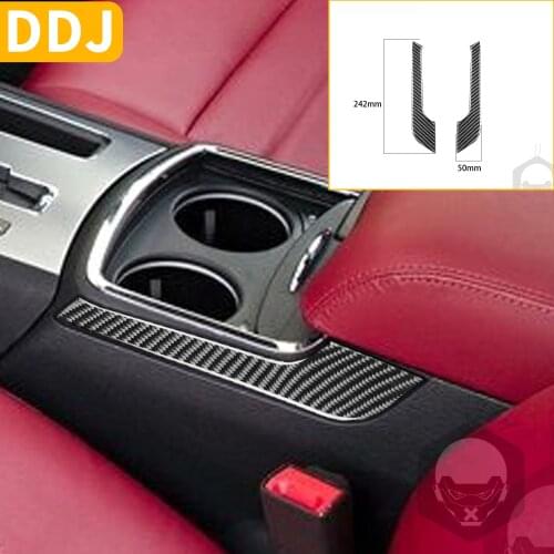 For Dodge Charger 2011-2014 LD SXT SRT8 Carbon Fiber Cup Holder Armrest Side Cover Interior Tuning Car Accessories