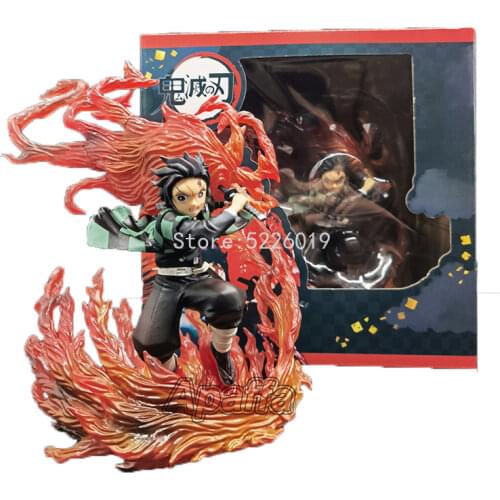 21cm Anime Demon Slayer Figure ZERO Kamado Tanjirou Hinokami Kagura Action Figure Kimetsu no Yaiba Kochou Shinobu Figurine Toys