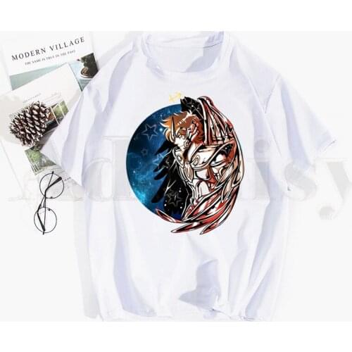 Saint Seiya Knights Of The Zodiac Burn Cosmos Tshirt Hip Hop Girl Top Tees Harajuku Tshirts Men Fashion Summer T-shirts