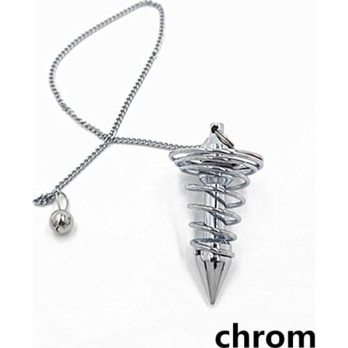 China Solid brass golden plated spiral metal healing pendulum Healing treasure hunt