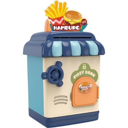 Piggy Bank Simulation Gift Fingerprint Password Storage Tank Educational Toy for Children Password Piggy Bank Educational Toy